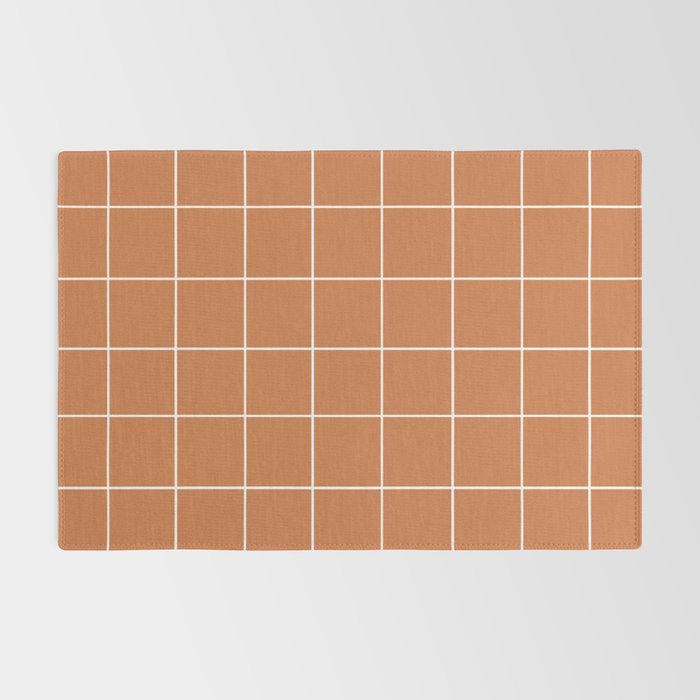 Grid (Terracotta) Rug Gallery Image 2