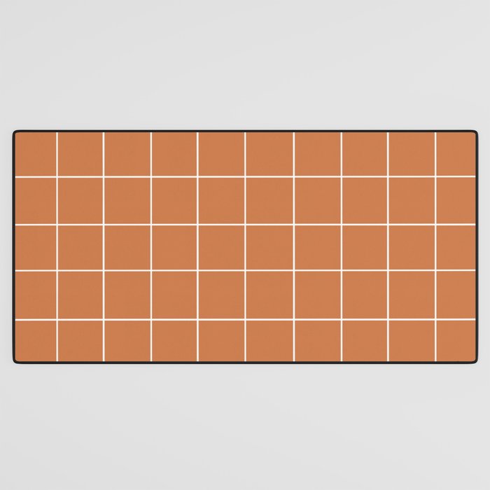 Grid (Terracotta) Desk Mat Gallery Image 3