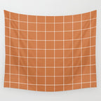 Grid (Terracotta) Wall Tapestry Gallery Image 4