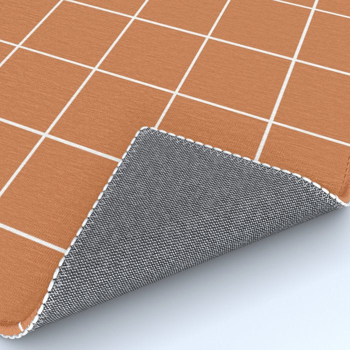 Grid (Terracotta) Rug Gallery Image 4