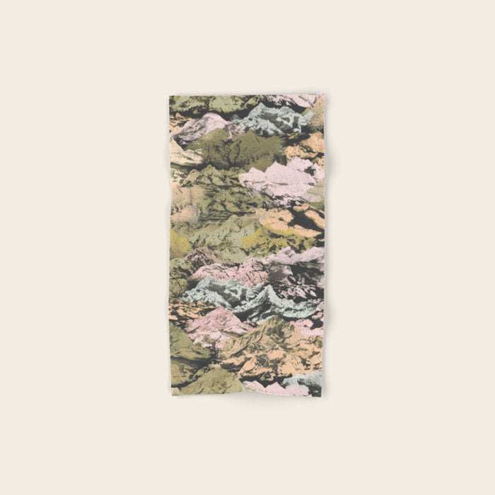 Abstract colorful dark mountains C Bath Towel Gallery Image 1