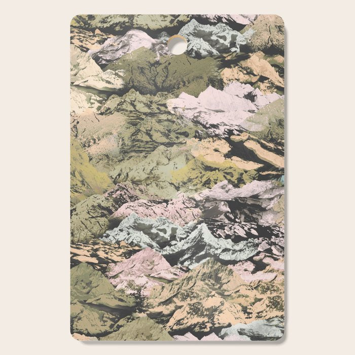 Abstract colorful dark mountains C Cutting Board Gallery Image 1