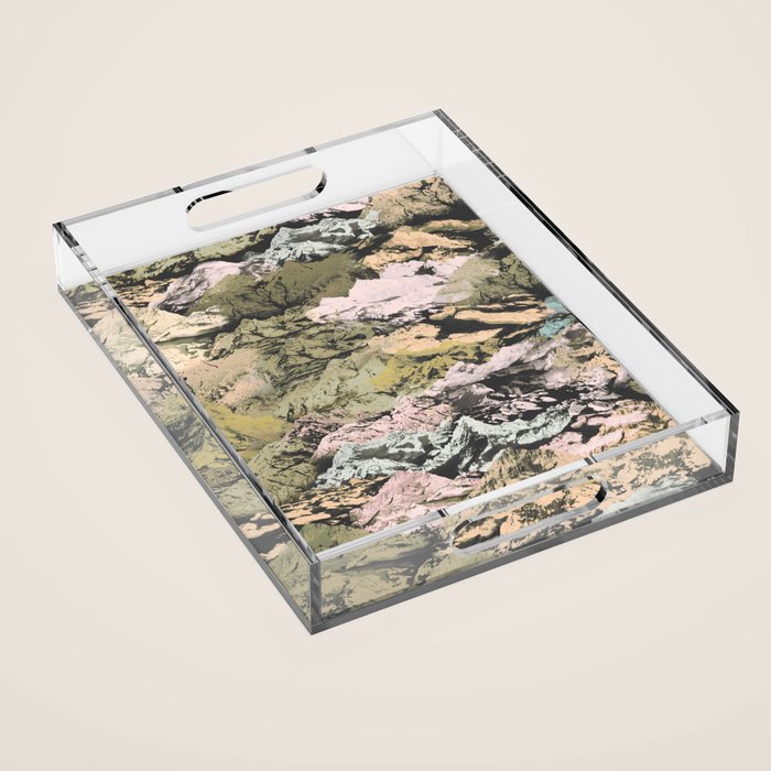 Abstract colorful dark mountains C Acrylic Tray Gallery Image 1