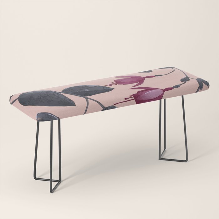 Fuchsia Botanical Drawing Bench Gallery Image 1