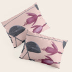 Fuchsia Botanical Drawing Pillow Sham Gallery Image 3