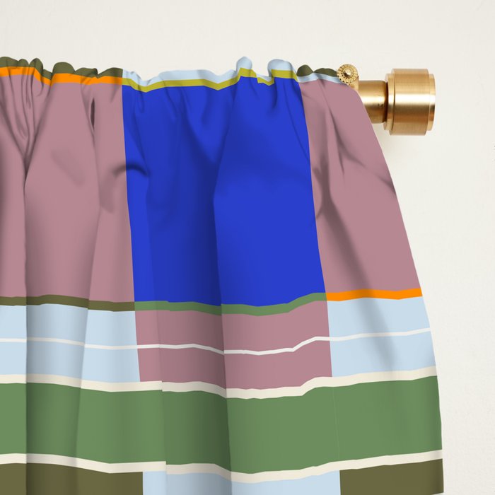 Multicolor Blocks Window Curtain Gallery Image 2