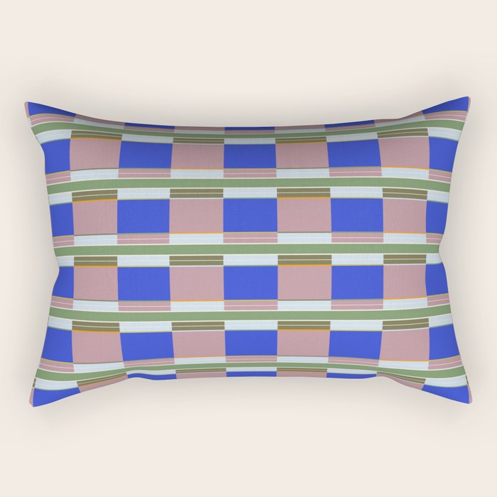 Multicolor Blocks Rectangular Pillow Gallery Image 2