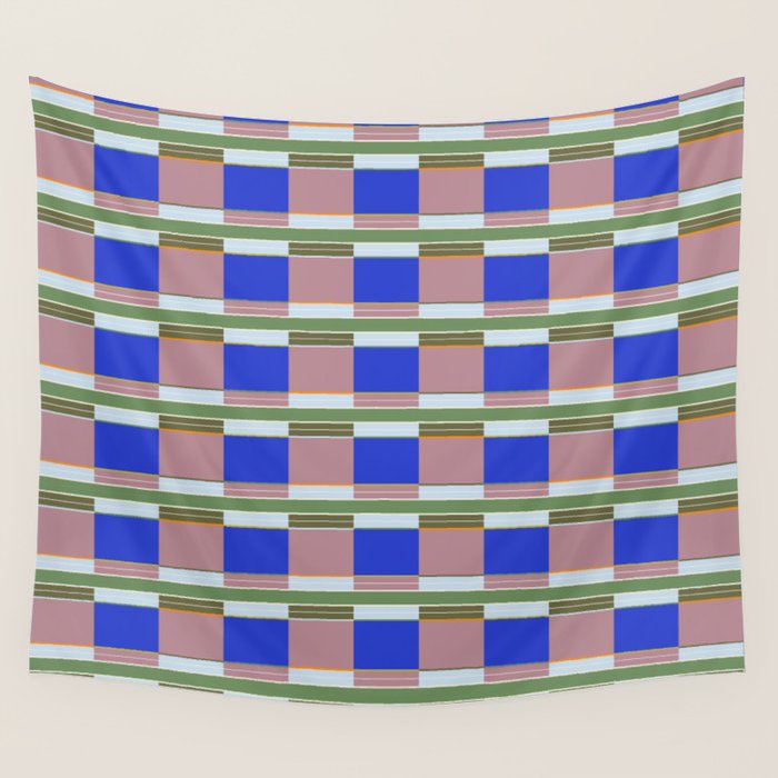 Multicolor Blocks Wall Tapestry Gallery Image 4