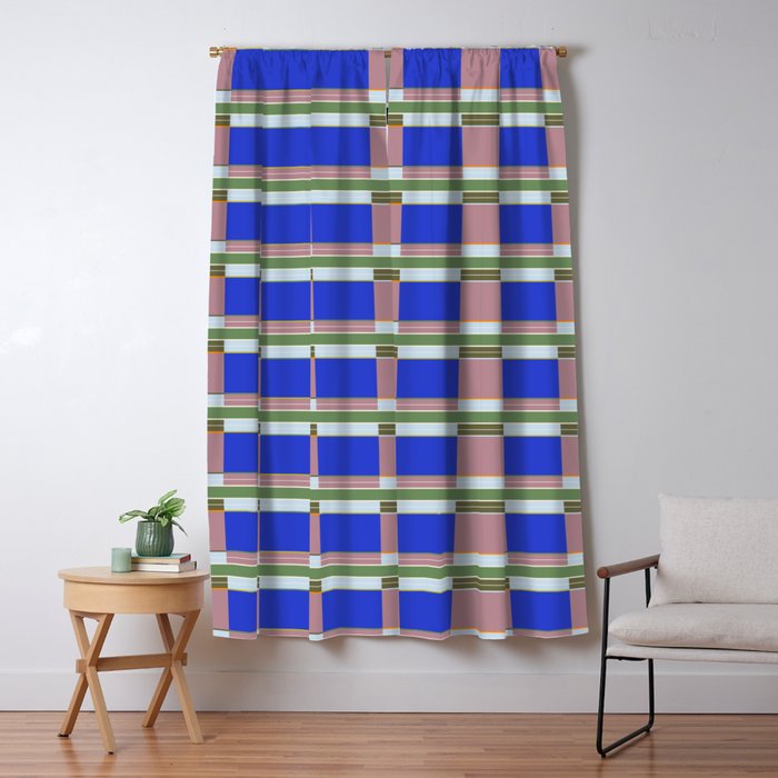 Multicolor Blocks Window Curtain Gallery Image 5