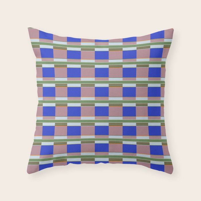 Multicolor Blocks Throw Pillow Gallery Image 2