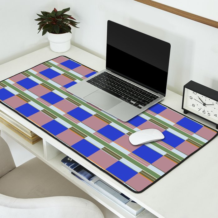 Multicolor Blocks Desk Mat Gallery Image 2