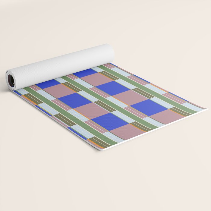 Multicolor Blocks Yoga Mat Gallery Image 2