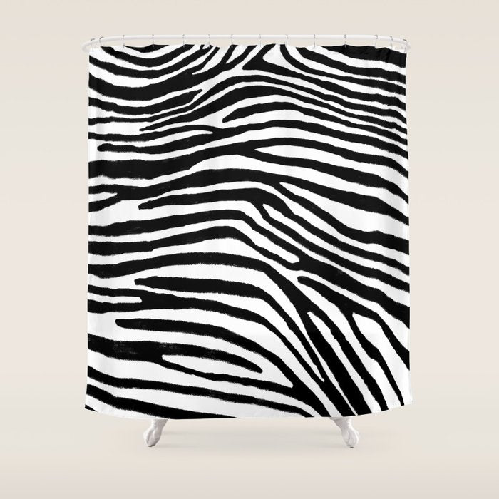 Zebra Stripes Pattern Shower Curtain Gallery Image 1