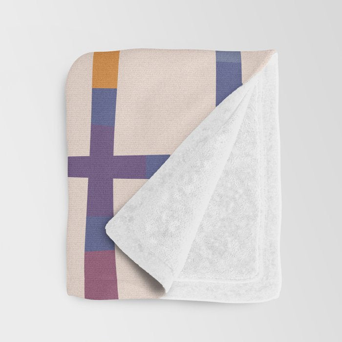 Colorful Patterned Grid II Throw Blanket Gallery Image 3