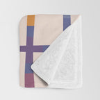 Colorful Patterned Grid II Throw Blanket Gallery Image 3