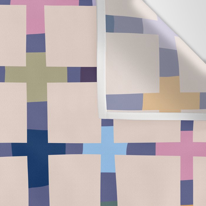 Colorful Patterned Grid II Wall Tapestry Gallery Image 3