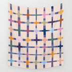 Colorful Patterned Grid II Wall Tapestry Gallery Image 4