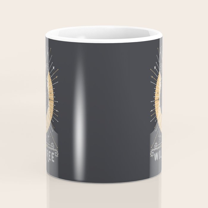 Wild & Free Wolf - Gold & Grey Coffee Mug Gallery Image 4