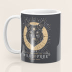 Wild & Free Wolf - Gold & Grey Coffee Mug Gallery Image 3