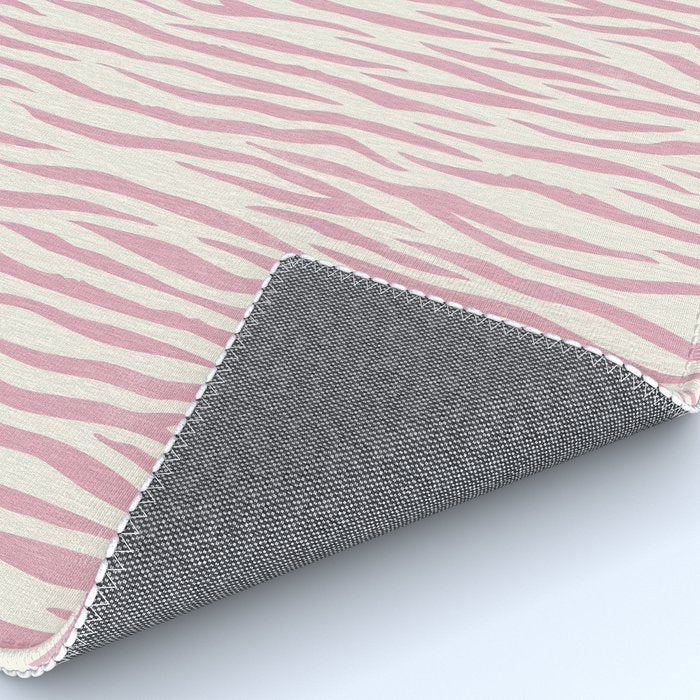 Tiger Stripes In Pink and Cream Rug Gallery Image 4