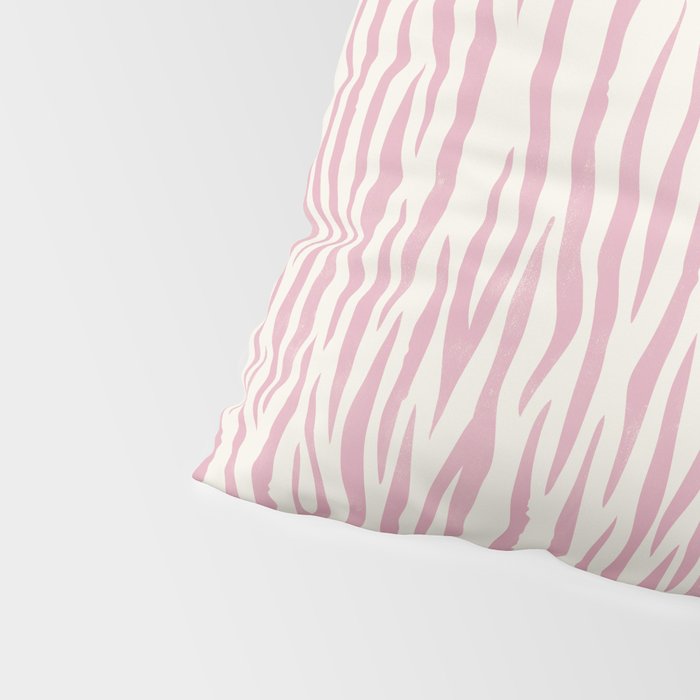 Tiger Stripes In Pink and Cream Pillow Sham Gallery Image 4