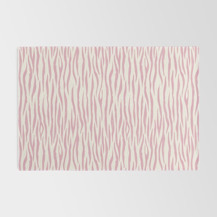 Tiger Stripes In Pink and Cream Rug Gallery Image 2