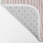 Tiger Stripes In Pink and Cream Bath Mat Gallery Image 2