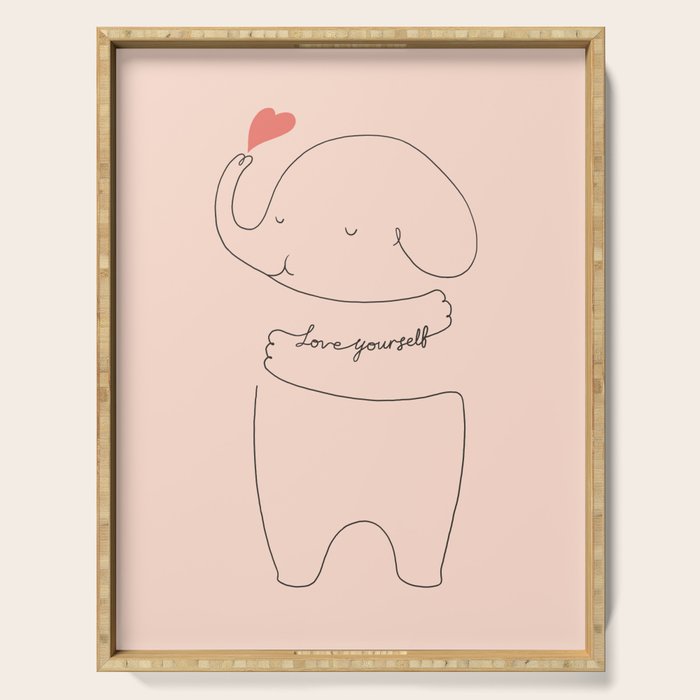 Love Yourself Ele 2 Serving Tray Gallery Image 1