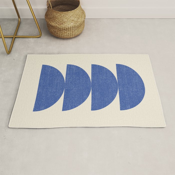 Half Circle 3 - Blue Rug Gallery Image 1