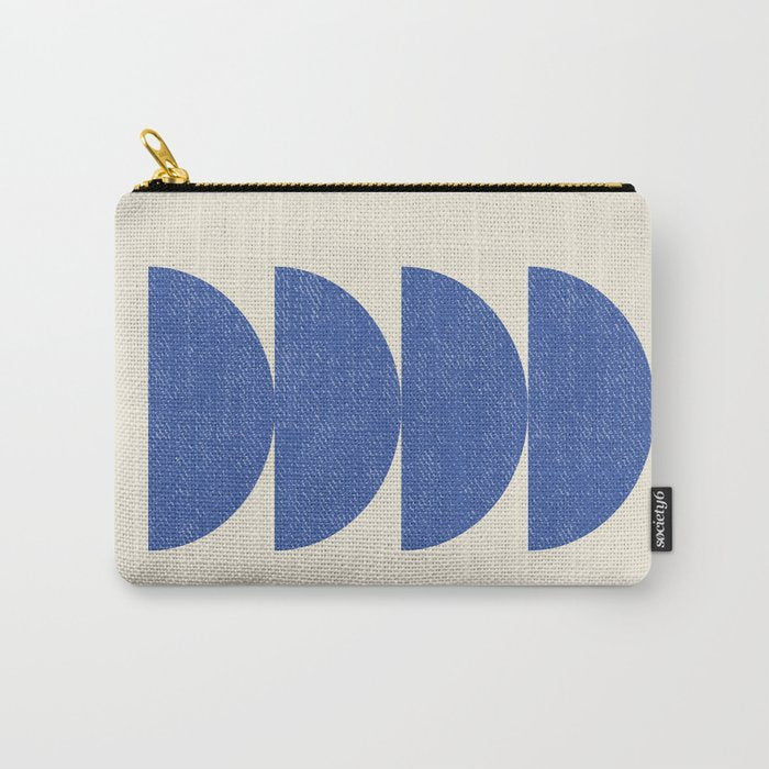 Half Circle 3 - Blue Carry All Pouch Gallery Image 1