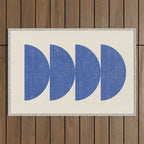 Half Circle 3 - Blue Outdoor Rug Gallery Image 1