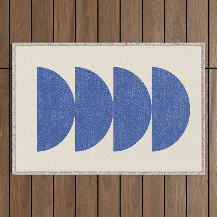 Half Circle 3 - Blue Outdoor Rug Gallery Image 1