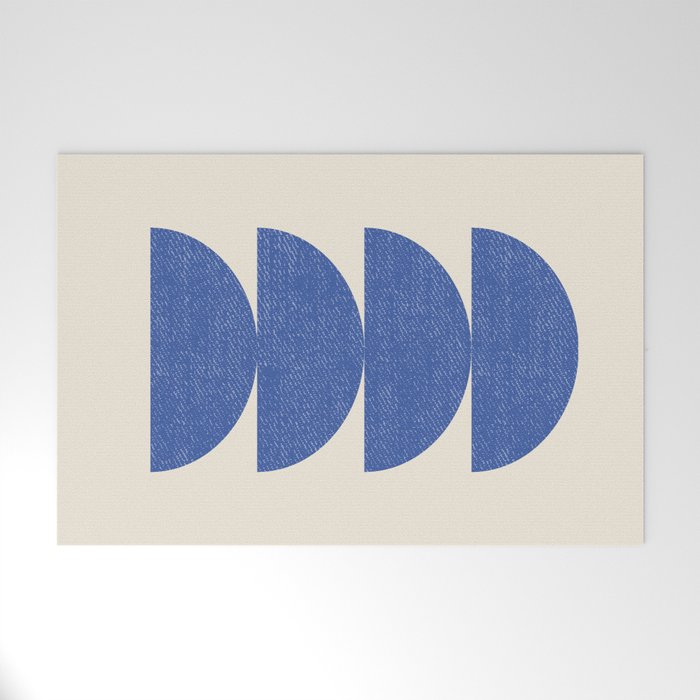 Half Circle 3 - Blue Welcome Mat Gallery Image 1