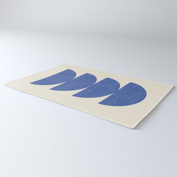 Half Circle 3 - Blue Rug Gallery Image 3