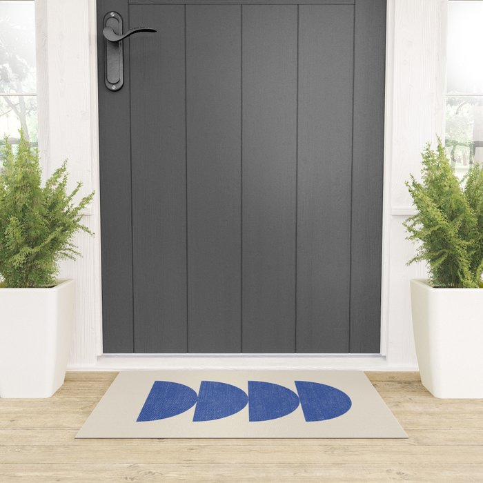 Half Circle 3 - Blue Welcome Mat Gallery Image 3