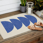 Half Circle 3 - Blue Outdoor Rug Gallery Image 2