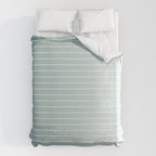 Ombre Arch XVII Natural Teal Gradient Modern Geometric Lines Duvet Cover Gallery Image 6