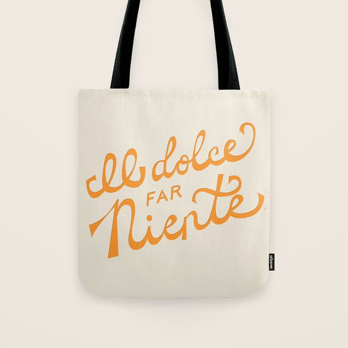 Il dolce far niente (The sweetness of doing nothing) - Orange Tote Bag Gallery Image 1