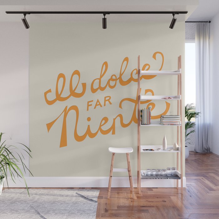 Il dolce far niente (The sweetness of doing nothing) - Orange Wall Mural Gallery Image 1