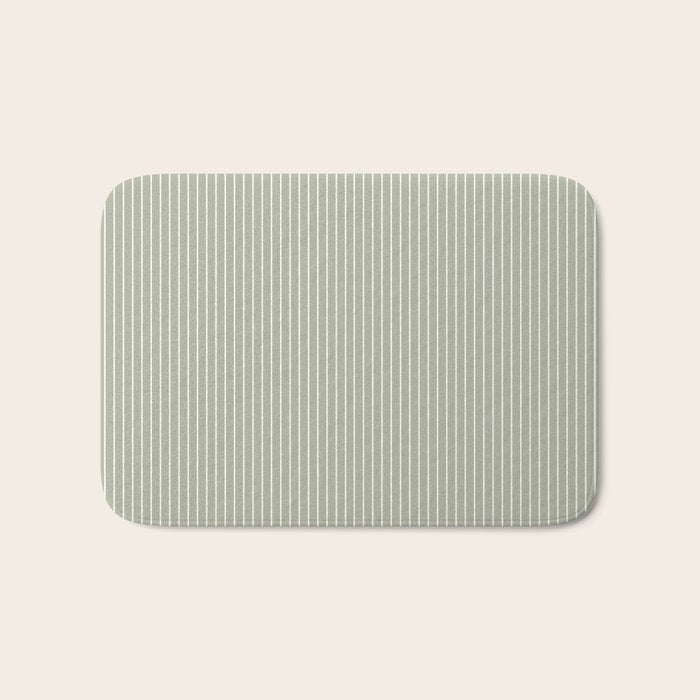 Lines #6 (Sage Green) Bath Mat Gallery Image 1