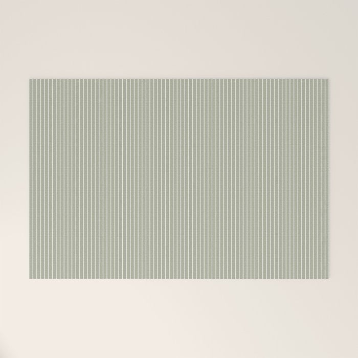 Lines #6 (Sage Green) Welcome Mat Gallery Image 1