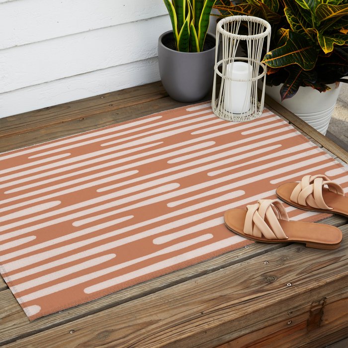 Drip Drop | Terra Cotta Outdoor Rug Gallery Image 2