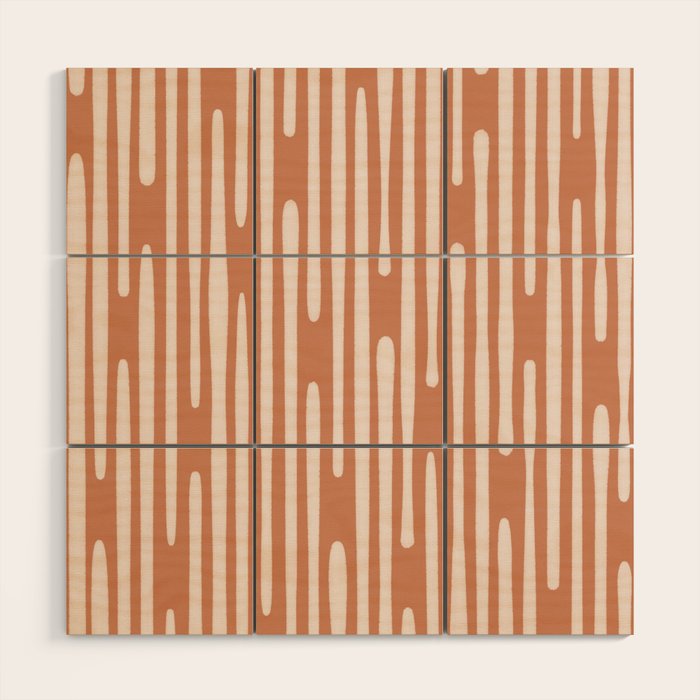 Drip Drop | Terra Cotta Wood Wall Art Gallery Image 1