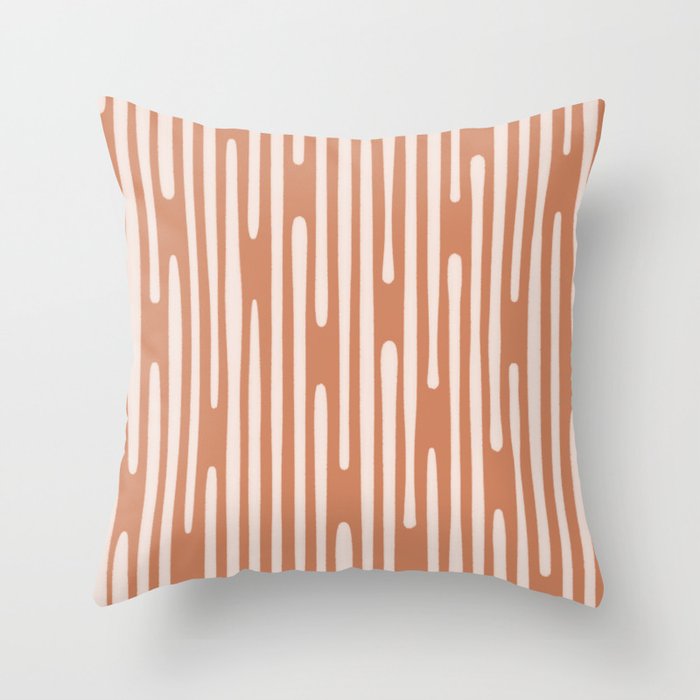 Drip Drop | Terra Cotta Throw Pillow Gallery Image 1