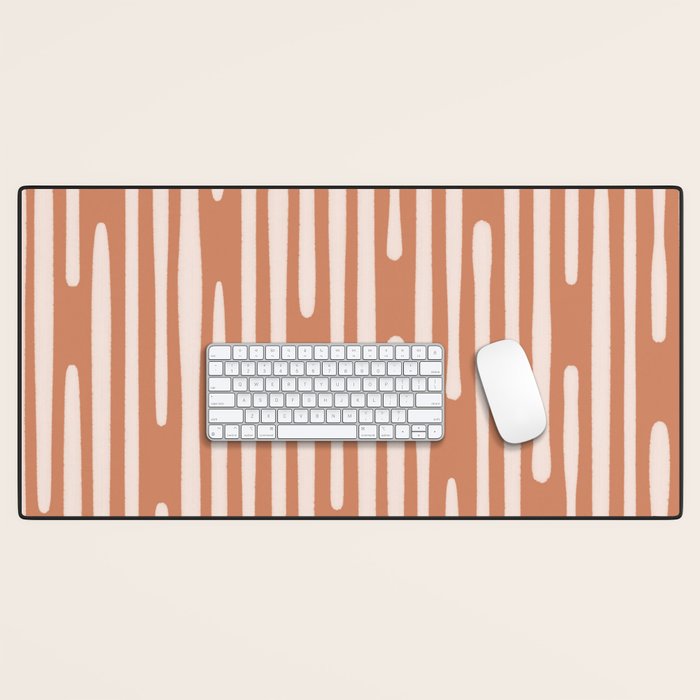 Drip Drop | Terra Cotta Desk Mat Gallery Image 1