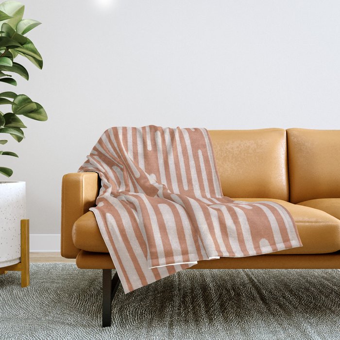 Drip Drop | Terra Cotta Throw Blanket Gallery Image 1