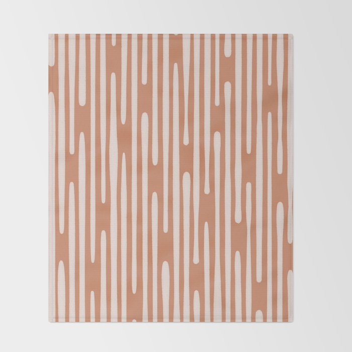 Drip Drop | Terra Cotta Throw Blanket Gallery Image 2