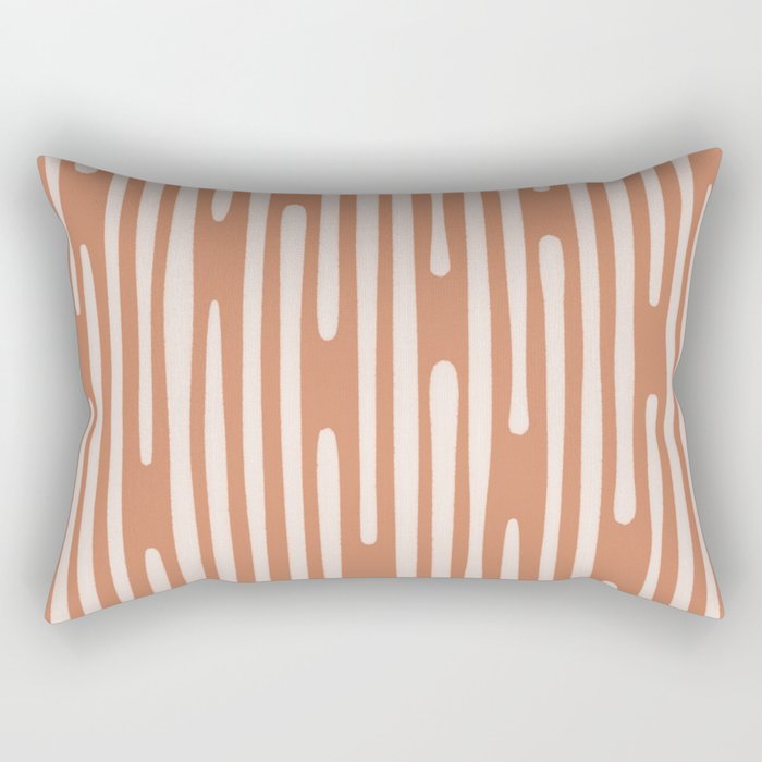 Drip Drop | Terra Cotta Rectangular Pillow Gallery Image 2