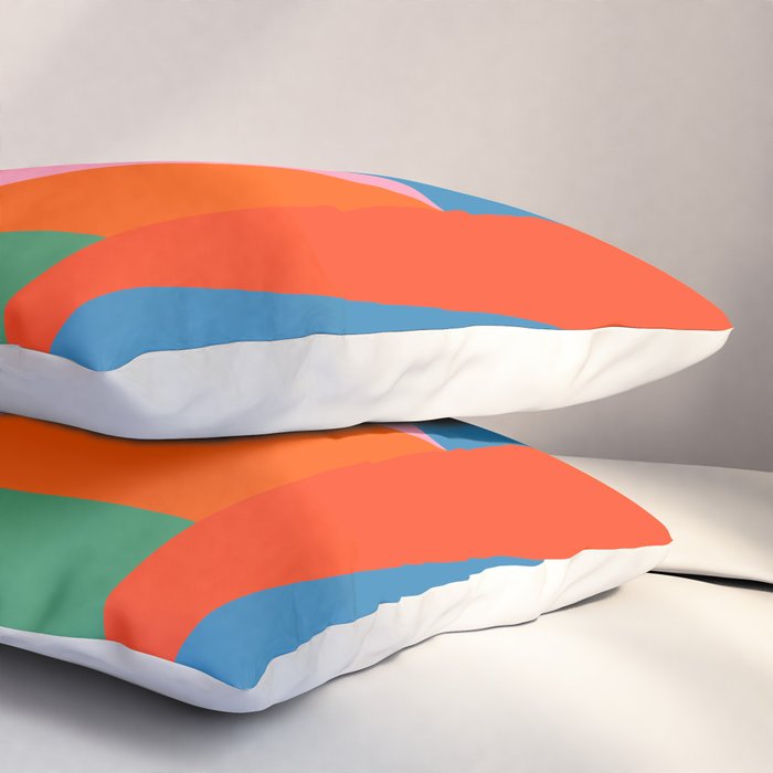 Geometric abstraction in colorful shapes   Pillow Sham Gallery Image 3