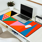 Geometric abstraction in colorful shapes   Desk Mat Gallery Image 2